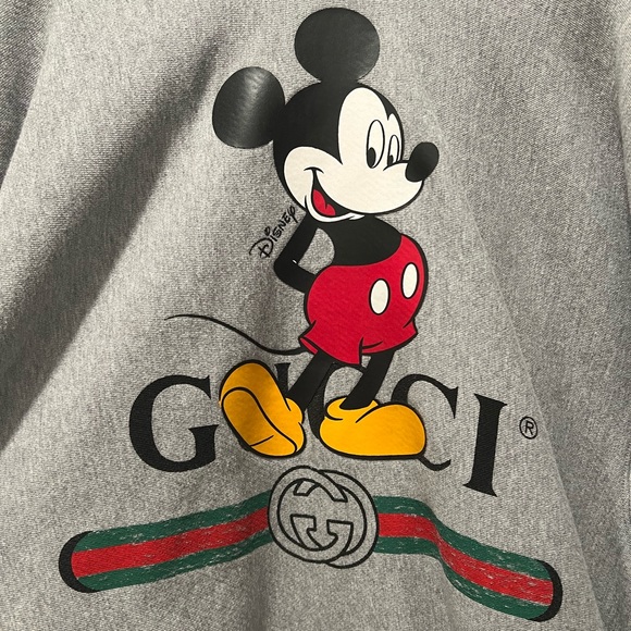 Authentic Gucci X Disney Mickey Logo Hoodie Size L/Large Oversized Unisex - Picture 4 of 5